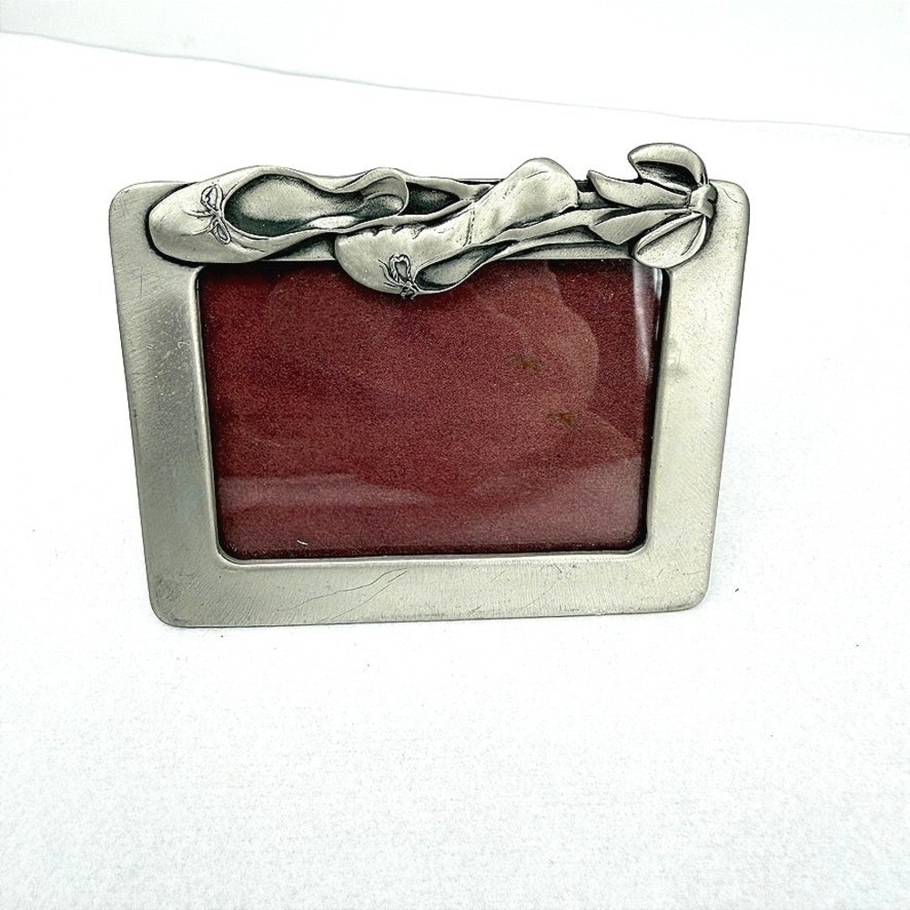 Seagull Brand VTG Fine Pewter Ballet Slipper Picture Frame Ballet Core Gift 1985